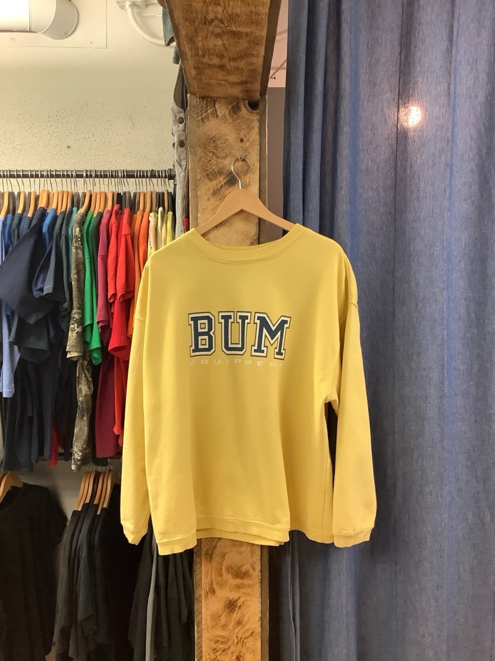 Vintage BUM Equipment Yellow Crewneck